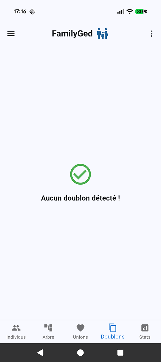 Gestion Doublons